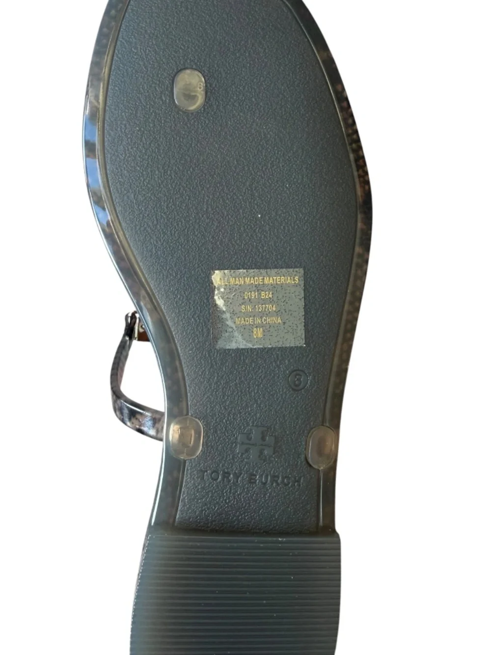 ROXANNE JELLY (TORY BURCH) SANDAL -Ash Brown With Silver